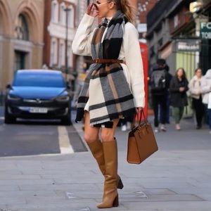 ZARA HEELED COW LEATHER KNEE HIGH BOOTS